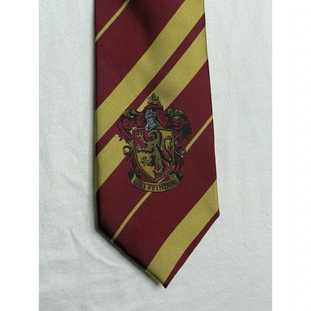 Harry Potter Gryffindor Crest Red/Gold Striped Logo Tie